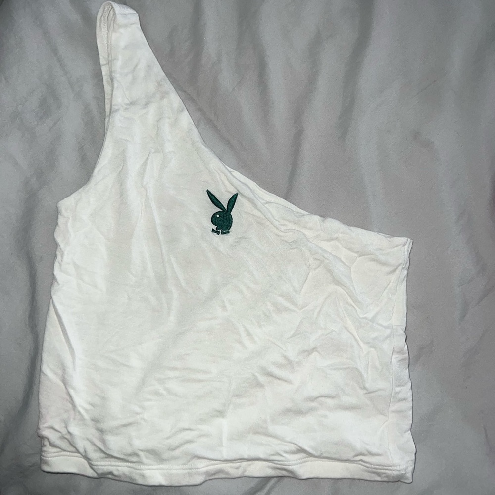 Playboy one shoulder crop top!